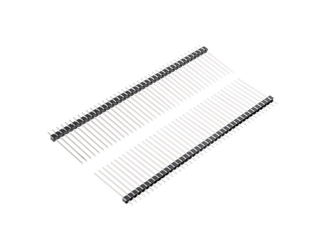 30Pcs 2.54mm Pitch 40-Pin 23mm Length Single Row Straight Connector Pin Header Strip for Arduino Prototype Shield