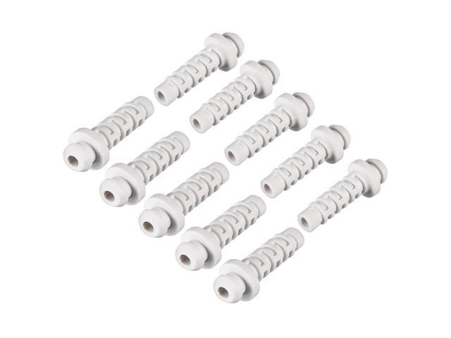 10pcs 3mm Inner Dia Strain Relief Cord Boot Protector Power Tool Hose White