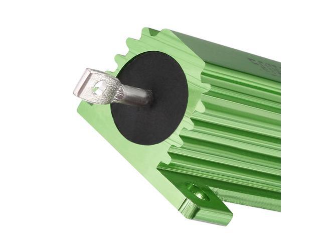 50W 25 Ohm 5% Aluminum Housing Resistor Screw Tap Chassis Mounted Aluminum Case Wirewound Resistor Load Resistors Green 1 pcs