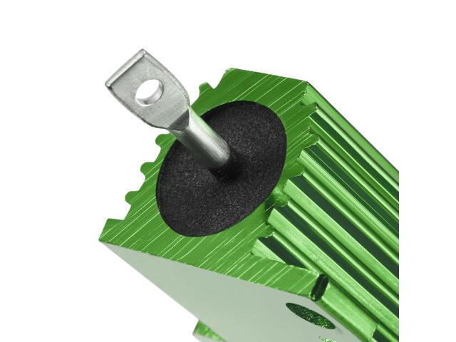 25W 0.5 Ohm Aluminium Housing Chassis Mount Wirewound Power Resistors Green 2pcs