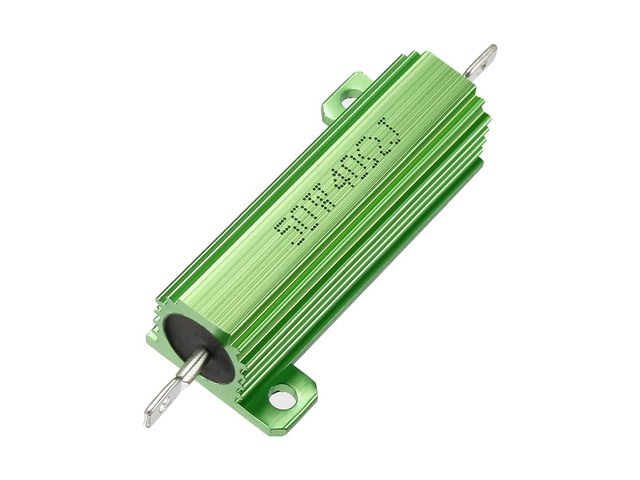 50W 40 Ohm 5% Aluminum Housing Resistor Screw Tap Chassis Mounted Aluminum Case Wirewound Resistor Load Resistors Green 1 pcs