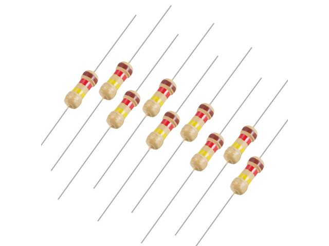 100pcs Axial Carbon Film Resistors 120kOhm 0.25W 5%Tolerances 4 Color Bands
