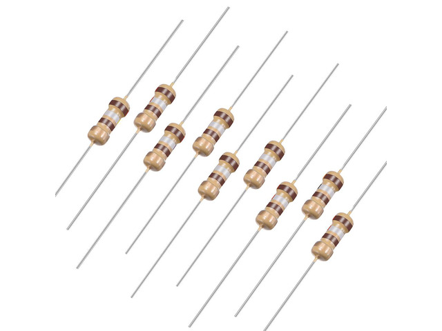 50pcs Axial Carbon Film Resistors 180 Ohm 0.25W 5%Tolerances 4 Color Bands