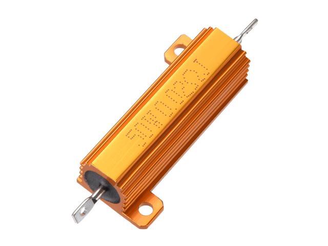 50W 0.02 Ohm Aluminium Housing Chassis Mount Wirewound Power Resistor Glod 1pcs