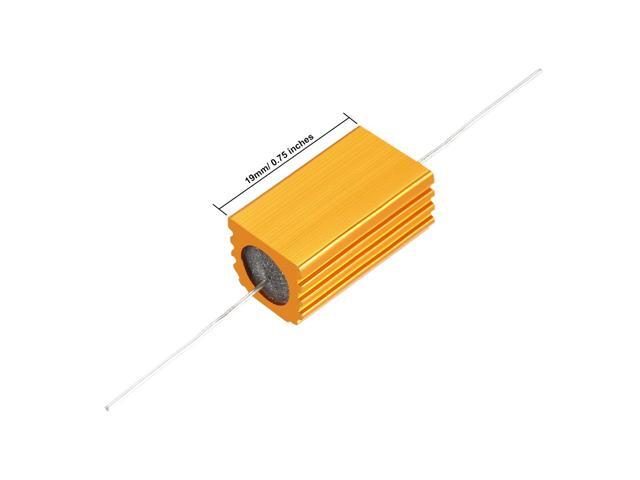 2 Pcs Aluminum Case Resistor 5W 5 Ohm Wirewound for LED Replacement Converter
