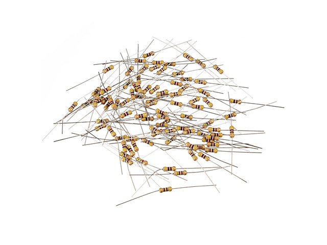 50pcs Axial Carbon Film Resistors 470 Ohm 0.25W 5%Tolerances 4 Color Bands