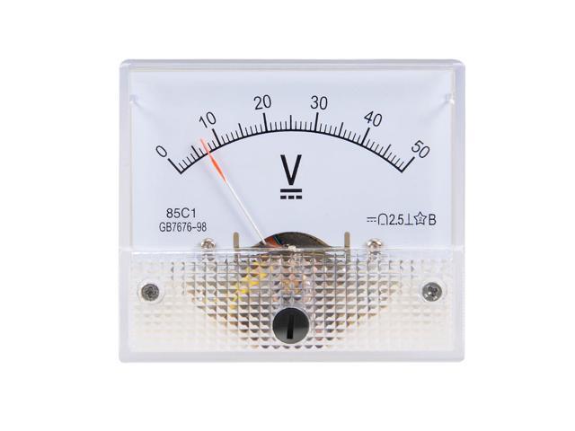 Unique Bargains DC 0-50V Analog Panel Voltage Gauge Volt Meter 85C1 2.5% Error