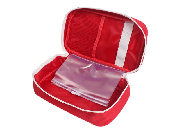 Outdoor Travel Sport Camping Hiking Medic Emergency First Aid Empty Kit Storage Bag Red