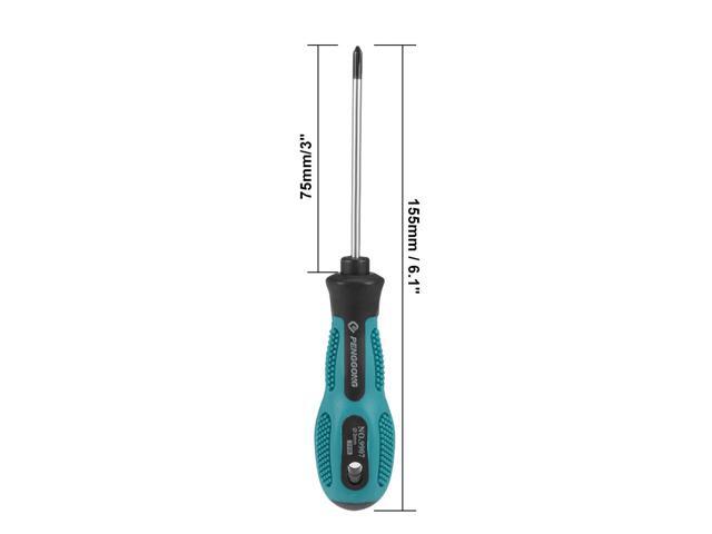 #0 Phillips Screwdriver 3 Inch Round Shaft Non Slip Comfortable Handle