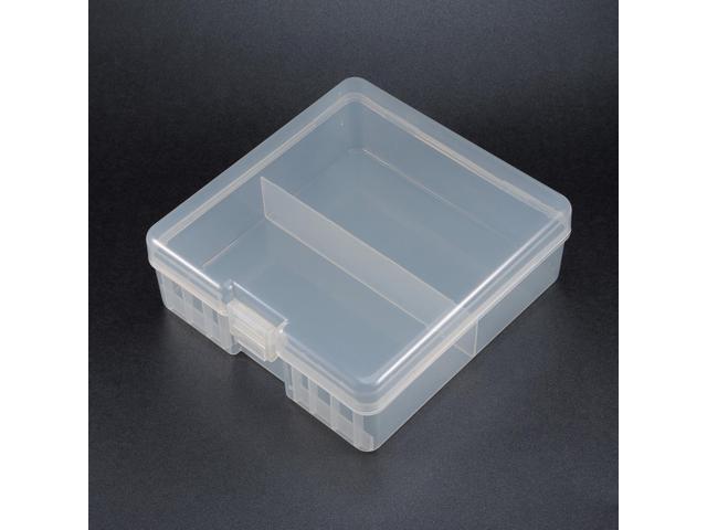 Unique Bargains Portable Battery Storage Box Protective Container Transparent for AA Batteries