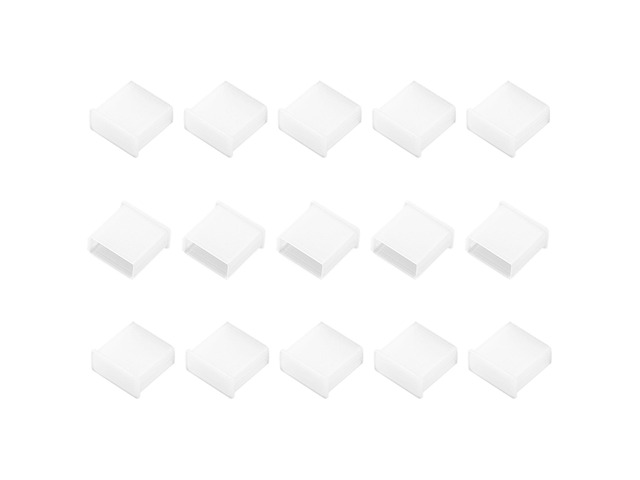 15pcs Clear Plastic USB 2.0 Type A Male Port Anti-dust Dustproof Cover Plug Cap