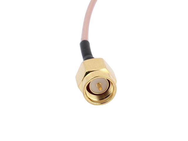 Gold SMA Male to RP-SMA Female Adapter Connector RG178 Coaxial Cable 50cm - image 2