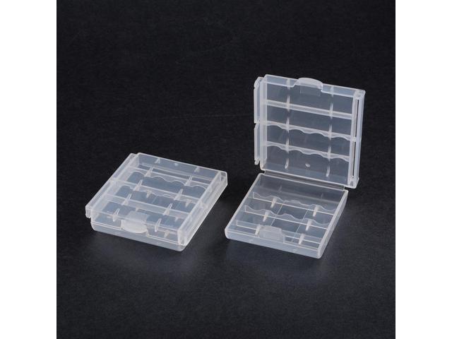 Unique Bargains 2 Pcs Portable Battery Storage Case Protective Container for AAA/AA Batteries