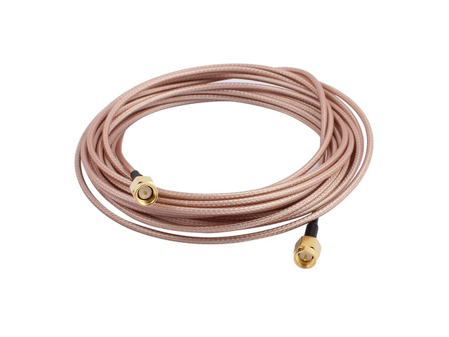 Gold SMA Male to SMA Male Adapter Connector RG316 Coaxial Cable 5m