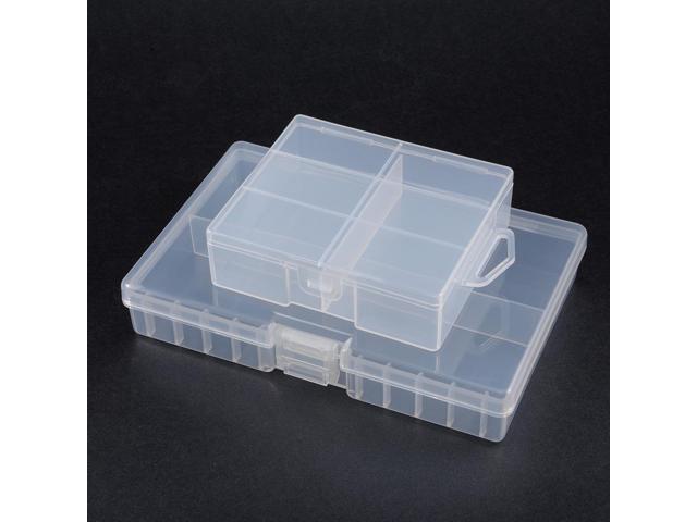 Unique Bargains 2pcs Portable 24 AA Battery Storage Box, 48 AA Batteries Protective Container