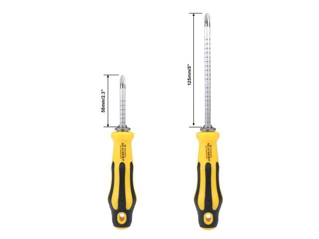 2 in 1 Adjustable-Length Screwdriver #2(PH2) Phillips 6.3mm Slotted Driver