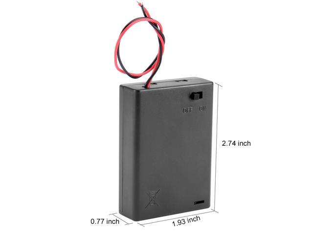 Unique Bargains 10 Pcs 4.5V Battery Case Storage Box 3 x 1.5V AA Batteries ON/OFF Switch w Cover