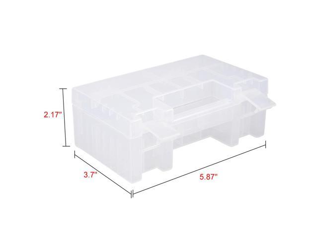 Unique Bargains Battery Storage Case Protective Holder Container Transparent for AAA/AA Battery