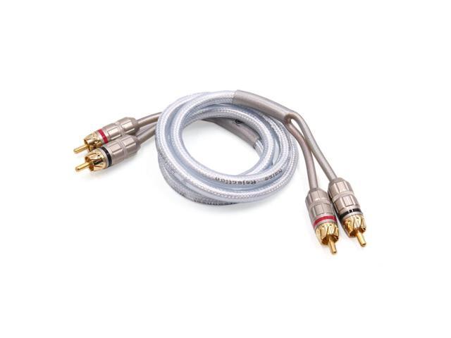 1M Length Dual RCA Male to Male Copper Auto Car Stereo Audio Cord Cable Wire