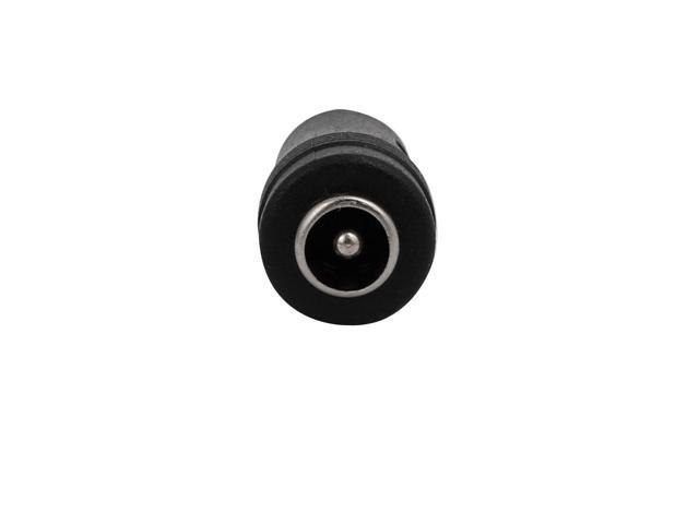Plastic Shell 6.3mm x 3.0mm Male to 5.5mm x 2.5mm Female DC Power Adapter Black 12pcs