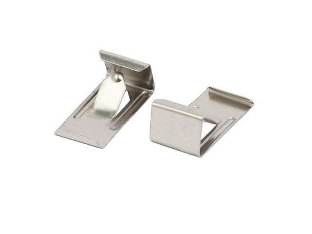 26mmx14mm Picture Photo Frame Metal Spring Turn Clip Hanger Siver Tone 20pcs