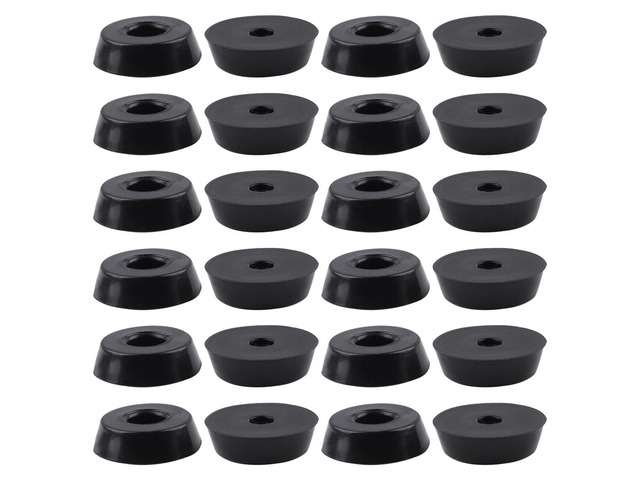 9pcs Rubber Feet Bumper Buffer Feet Furniture Cutting Board Electronic Scale Leg Pads Anti-slip with Metal Washer, D12x10xH7mm