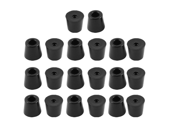 20pcs Rubber Feet Bumper Furniture Chair Table Sofa Amplifier Speaker Cabinet Leg Pads Floor Protector, D19x15xH17mm