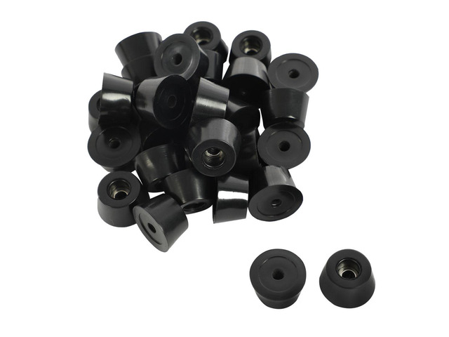 50pcs Rubber Feet Bumper Buffer Cabinet Leg Pad Desk Floor Protector with Metal Washer, D21x16xH12mm