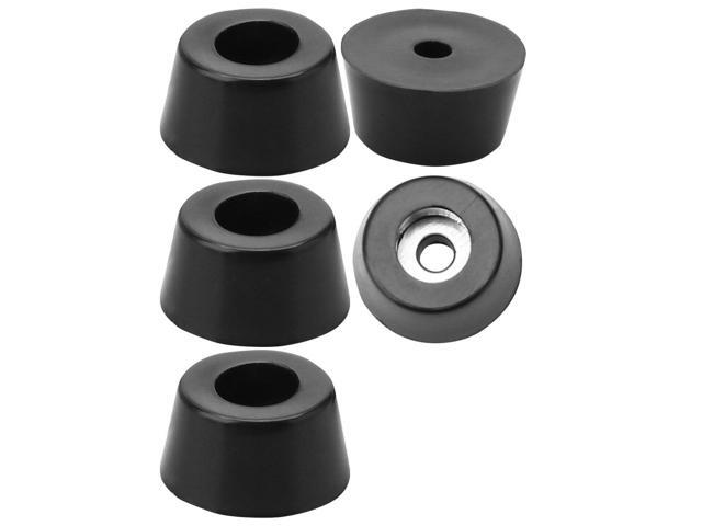 5pcs Rubber Feet Bumper Buffer Feet Furniture Leg Cutting Board Laptop Air Compressor Pads Anti-slip with Metal Washer, D15x12xH8mm