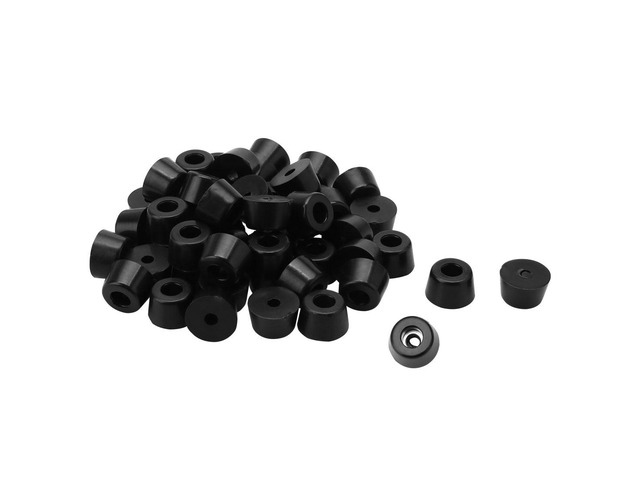36pcs Rubber Feet Bumper Buffer Feet Furniture Cutting Board Electronic Scale Leg Pads Anti-slip with Metal Washer, D16x14xH10mm