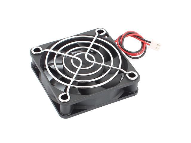 DC 12V 60mmx60mmx15mm 9 Vanes Cooling Cooler Fan w Metal Finger Guard