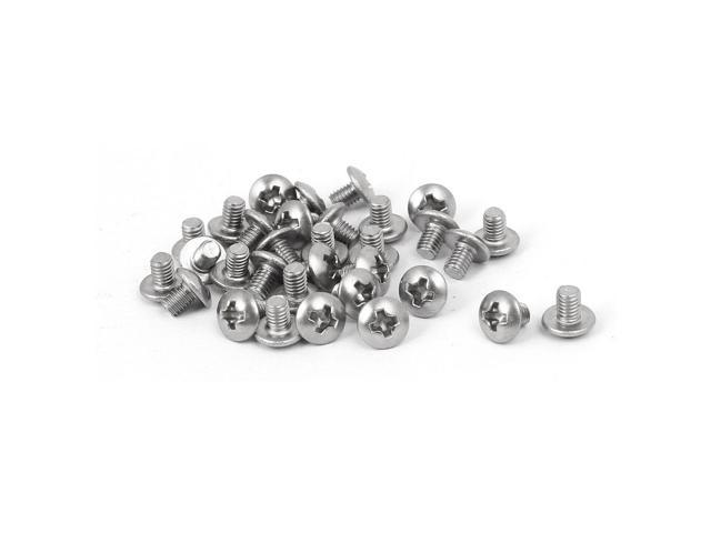 Photos - Other for repair Unique Bargains M3 x 4mm 316 Stainless Steel Truss Phillips Head Machine Screw Silver Tone 