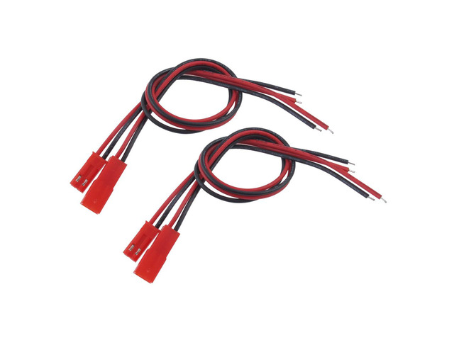 Unique Bargains 2pairs 2-Terminal Plug Male to Female JST Connector Cable Wire Line 21cm