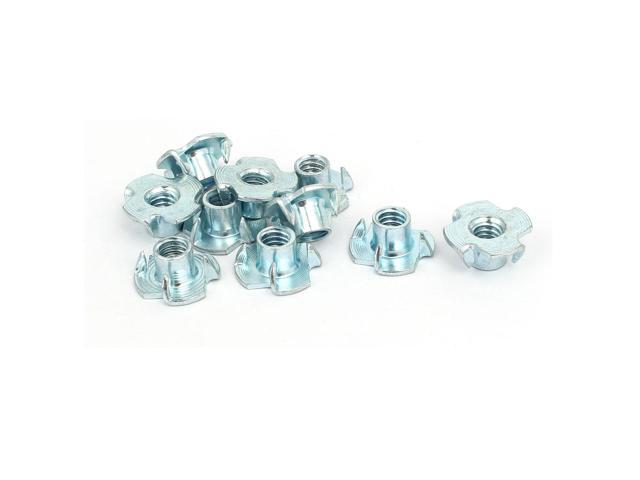 Photos - Other for repair Unique Bargains 1/4-inch Thread Dia 8mm Height 4 Prongs Fully Threaded Pronged Tee Nuts 10 