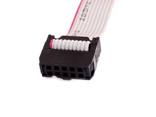 4 Pcs 10 Pin 10 Wire IDC Socket Flat Ribbon Cable 50cm Long