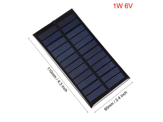 1W 6V Small Solar Panel Module DIY Polysilicon for Toys Charger