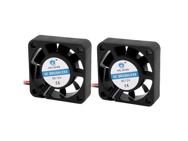 a16032500ux0875 2 Piece 40 x 40 x 10 mm 12V 0.07A DC Heat Sink/Extractor Cooling Case Fan Black, 1.57' Width, 1.57' Length
