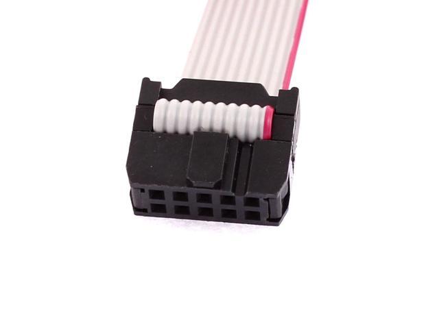4 Pcs 10 Pin 10 Wire IDC Socket Flat Ribbon Cable 50cm Long