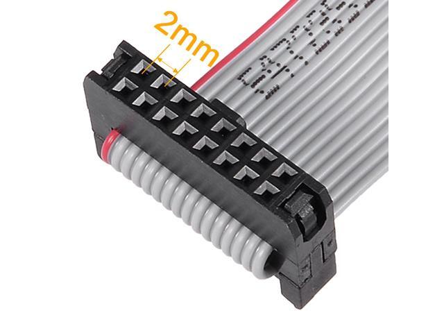 IDC 16 Pins Connector Flat Ribbon Cable Female Connector 30cm 2mm Pitch,5pcs