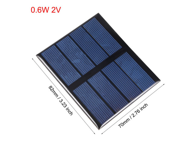 5Pcs 0.6W 2V Mini Solar Panel Module DIY Polysilicon for Toys Charger