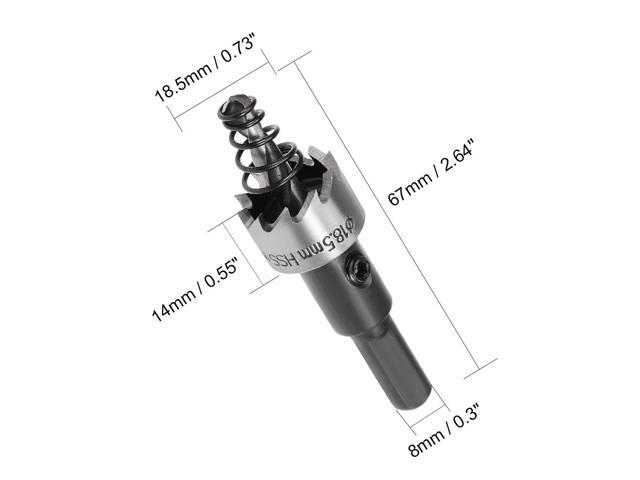2 Pcs 18.5mm HSS Drill Bit Hole Saw Cutter for Metal Alloy Wood