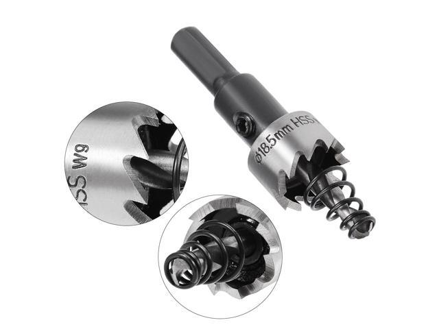 2 Pcs 18.5mm HSS Drill Bit Hole Saw Cutter for Metal Alloy Wood