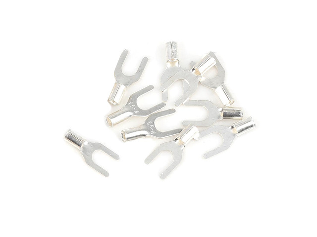 UT1.5-4 Fork Terminals Non-Insulated Uninsulated Crimp Wire Connector 10pcs