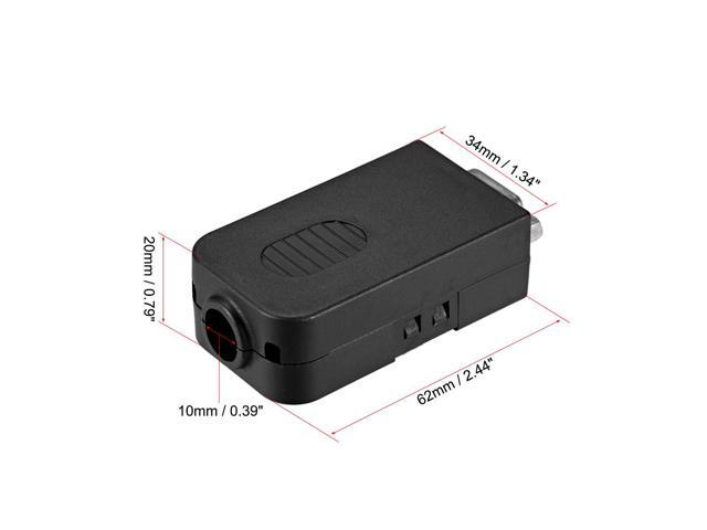 D-sub DB15 Breakout Board Connector with Case 15 Pin 3 Row Female Port Solderless Terminal Block Adapter with Positioning Nuts
