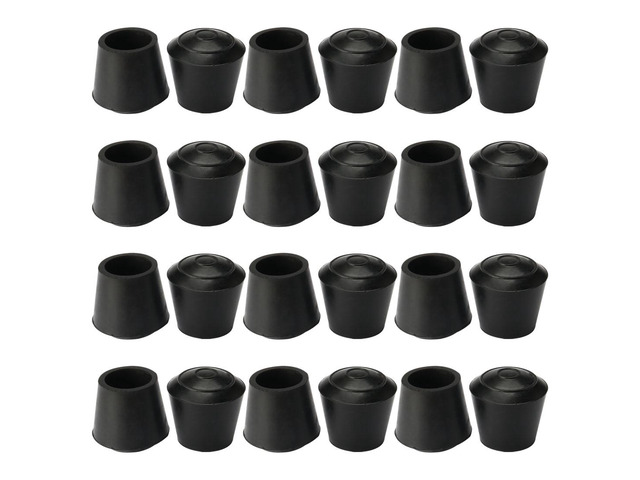 24pcs Chair Leg Tips Caps 16mm 5/8 Inch Anti Slip Rubber Furniture Table Feet Cover Floor Protector Reduce Noise Prevent Scratches