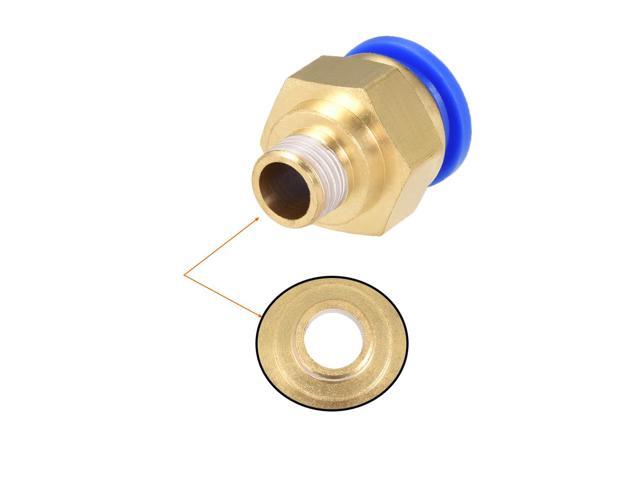 4 Pcs 1/4' G Male Straight Thread 16mm Push In Joint Pneumatic Connector Fitting Quick Fittings