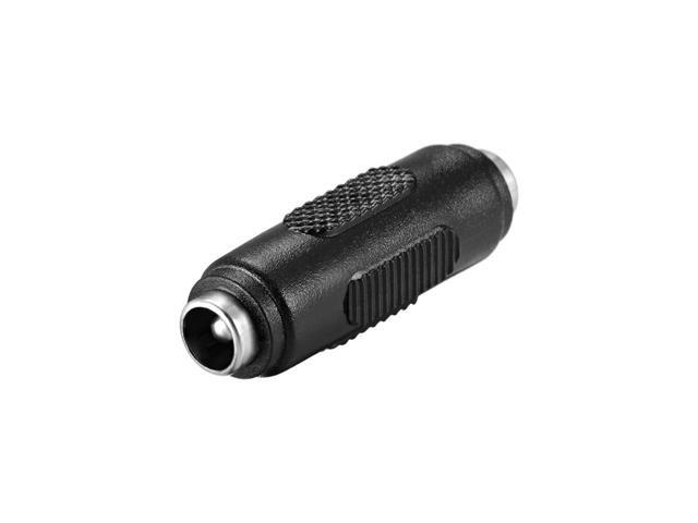 DC Female to Female Connector 5.5mm x 2.5mm Power Cable Jack Adapter Black 10Pcs