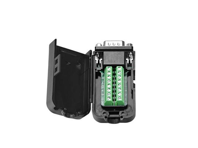 D-sub DB15 Breakout Board Connector 15-pin 3-row Male Port Solderless Terminal Block Adapter with Positioning Nuts