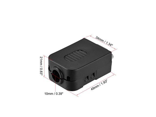 D-sub DB9 Breakout Board Connector with Case 9 Pin 2 Row Female RS232 Serial Port Solderless Terminal Block Adapter with Positioning Nuts