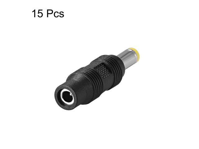 DC Power Converter 5.5mm x 2.1mm Male to 3.5mm x 1.35mm Female Adapter Connector 15Pcs
